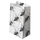 Queen Bee Bug Insect Antiek Illustratie Klein Cadeauzakje (Achterkant Gekanteld)