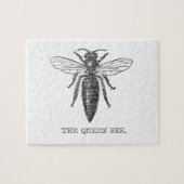 Queen Bee Bug Insect Antiek Illustratie Legpuzzel (Horizontaal)