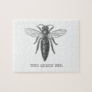 Queen Bee Bug Insect Antiek Illustratie Legpuzzel