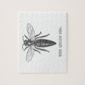 Queen Bee Bug Insect Antiek Illustratie Legpuzzel (Verticaal)