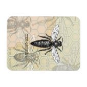 Queen Bee Bug Insect Antiek Illustratie Magneet (Horizontaal)