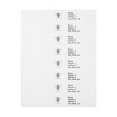 Queen Bee Bug Insect Antiek Illustratie Omwikkelbaar Adreslabel (Vel)