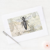 Queen Bee Bug Insect Antiek Illustratie Rechthoekige Sticker (Envelop)