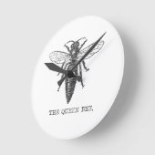 Queen Bee Bug Insect Antiek Illustratie Ronde Klok (Hoek)