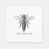 Queen Bee Bug Insect Antiek Illustratie Servetten (Voorkant)