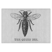 Queen Bee Bug Insect Antiek Illustratie Snijplank (Voorkant)