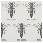 Queen Bee Bug Insect Antiek Illustratie Stof (Swatch)