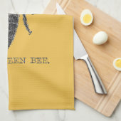 Queen Bee Bug Insect Antiek Illustratie Theedoek (Quarter Fold)