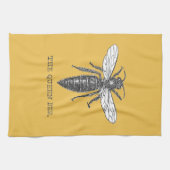Queen Bee Bug Insect Antiek Illustratie Theedoek (Horizontaal)