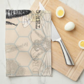 Queen Bee Bug Insect Antiek Illustratie Theedoek (Quarter Fold)