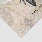 Queen Bee Bug Insect Antiek Illustratie Tissuepapier (Detail)