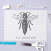 Queen Bee Bug Insect Antiek Illustratie Tissuepapier (Craft)