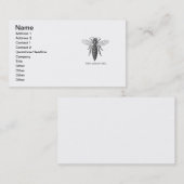 Queen Bee Bug Insect Antiek Illustratie Visitekaartje (Voorkant / Achterkant)