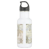Queen Bee Bug Insect Antiek Illustratie Waterfles (Achterkant)