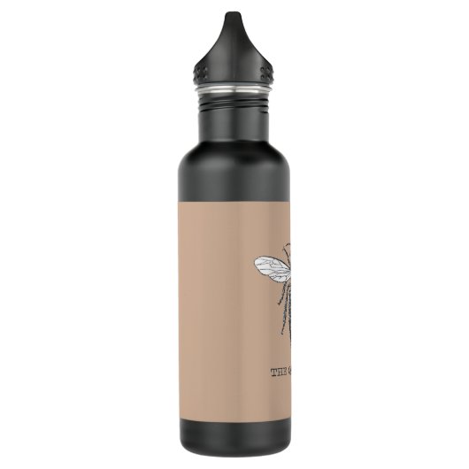 Queen Bee Bug Insect Antiek Illustratie Waterfles (Links)