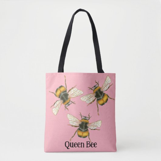 Queen Bee Bumblee illustratie Tote Bag (Voorkant)