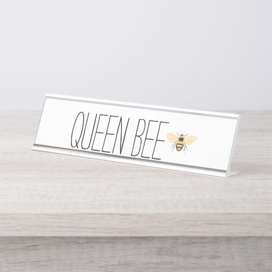 Queen Bee Bureau Naambordje (Voorkant)
