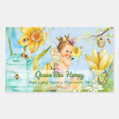 Queen Bee Canning Labe Rechthoekige Sticker (Voorkant)
