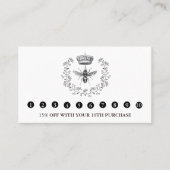 Queen Bee & Crown Apiary Honing Producten Boerderi Klantenkaartje (Voorkant)