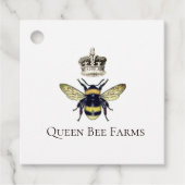 Queen Bee Crown Apiary Imker Boerderij Honing Bedankjes Labels (Voorkant)