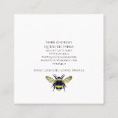 Queen Bee Crown Apiary Imker Boerderij Honing Vierkante Visitekaartje (Achterkant)