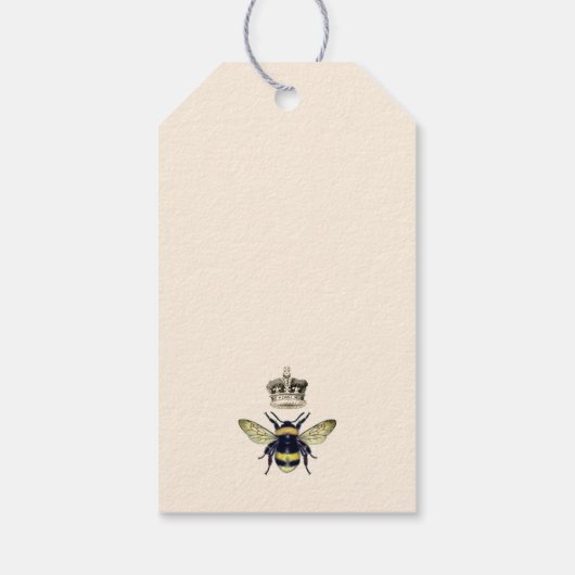 Queen Bee & Crown Boerderij Apiary Productprijs Cadeaulabel (Achterkant)