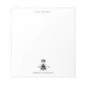 Queen Bee Crown From The Desk Of Personalized Notitieblok (Voorkant)