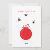 Queen Bee Crown Honey White Zakelijke vakantie Kaa Feestdagenkaart (Achterkant)