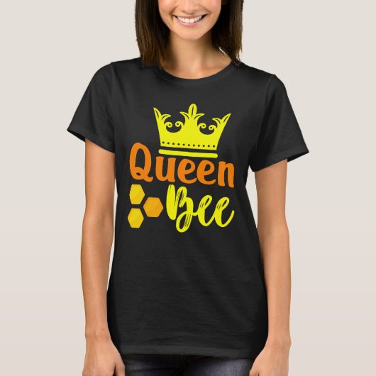 Queen Bee Crown Honeycomb T-shirt (Voorkant)