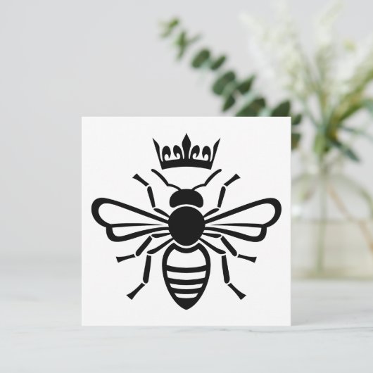 Queen Bee Crown Kaart (Staand voorkant)