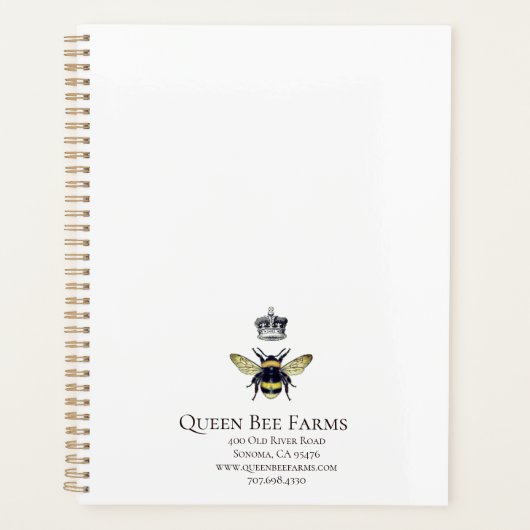 Queen Bee Crown White Planner (Voorkant)