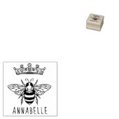 Queen Bee Crown Wood Art Stempel (Gestempeld)