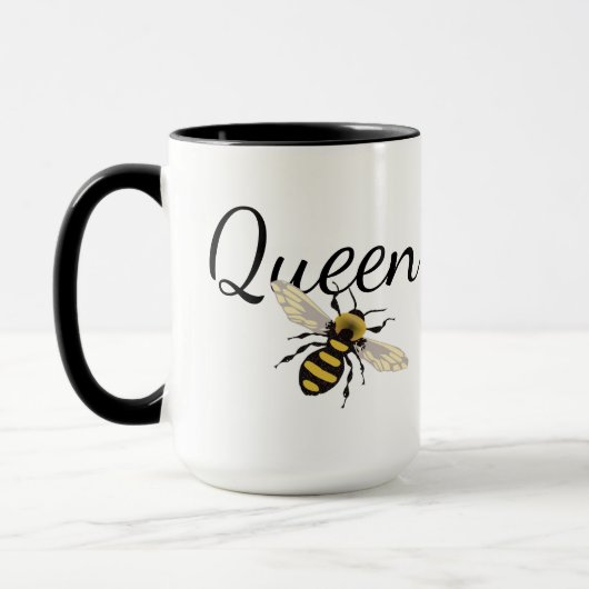 Queen Bee Custom Gift for Wife Vriendin Coffee Mok (Links)
