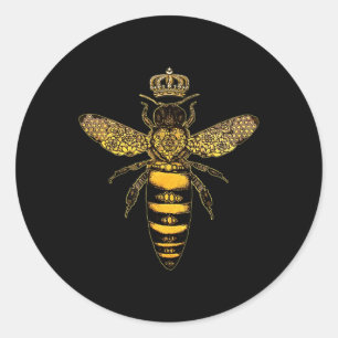 Queen Bee Earth Day Natuur Love Save the B Ronde Sticker