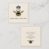 Queen Bee en Crown Consulting Vierkante Visitekaartje (Voorkant / Achterkant)