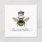 Queen Bee en Crown Handgeschreven handtekening op  Contactkaartje (Voorkant)