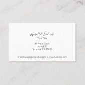 Queen Bee en Crown Laurel Logo Visitekaartje (Achterkant)