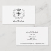 Queen Bee en Crown Laurel Logo Visitekaartje (Voorkant / Achterkant)