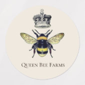 Queen Bee en Crown Product Labels (Design 1)