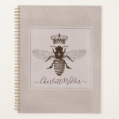 Queen Bee en Crown Script Handtekening Planner (Voorkant)