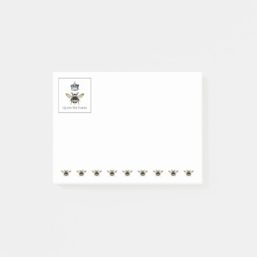 Queen Bee en Crown Zakelijk Promotie Post-it® Notes (Voorkant)