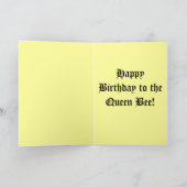 Queen Bee Fairy Verjaardag of Wenskaart Kaart (Binnen)