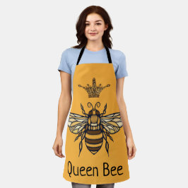 Queen Bee Fancy Crown Personalize Apron Schort