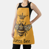 Queen Bee Fancy Crown Personalize Apron Schort (Insitu)