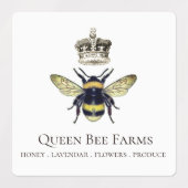 Queen Bee Farms Imkerhoningproducten Labels (Design 1)