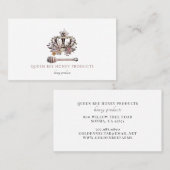 Queen Bee Floral Crown Honing Producten Visitekaartje (Voorkant / Achterkant)