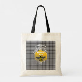 Queen Bee Funny Cute Girly gepersonaliseerd Tote Bag (Achterkant)