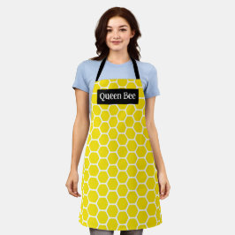 Queen Bee geel Schort