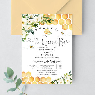 Queen Bee Genderneutraal Mama to Bee Baby shower Kaart