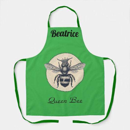 Queen Bee gepersonaliseerd Schort (Voorkant)